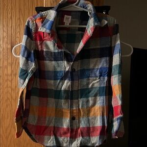 GAP Multicolor Plaid Button Down Shirt